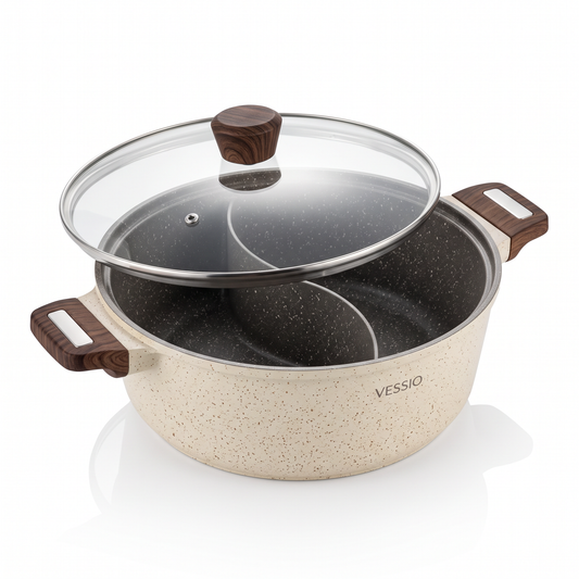 24 cm non-stick pan with compartments
