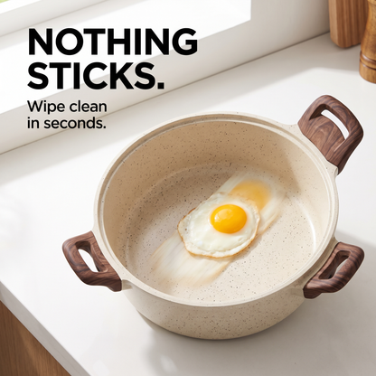 24 cm non-stick pan with compartments